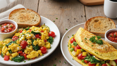 Garden Veggie Scrambles and Omelets