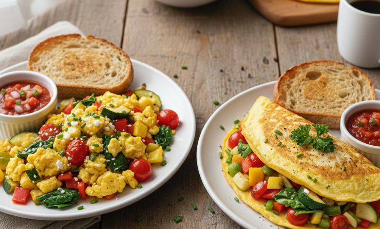 Garden Veggie Scrambles and Omelets