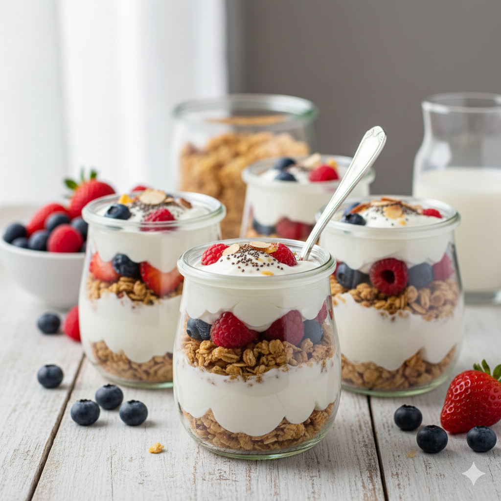 High-Protein Greek Yogurt Parfaits