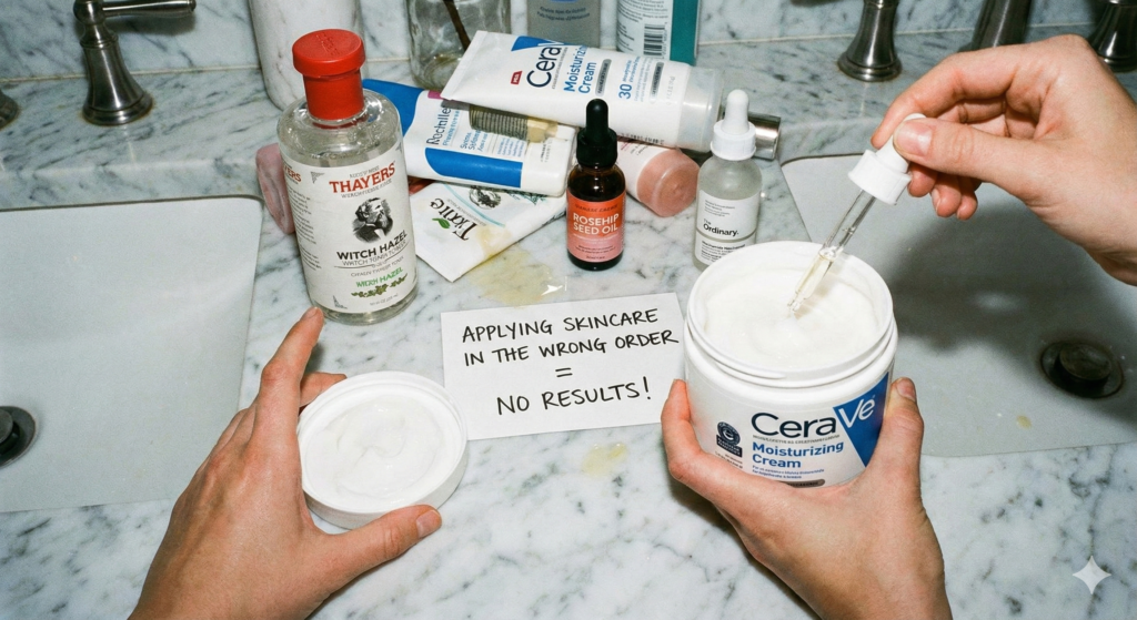 Mistake #4: Applying Your Skincare Products in the Wrong Order